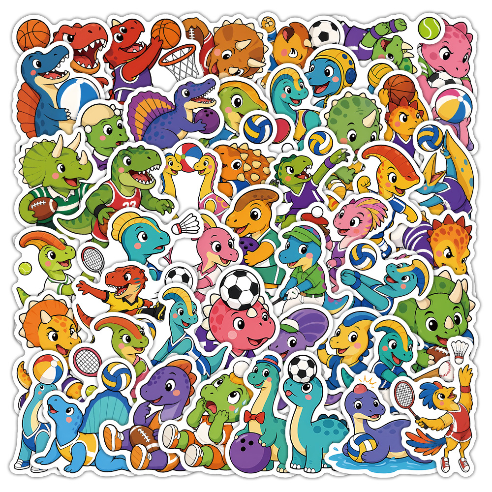 Cartoon Sports Dino Animal Sti - Fitness Journal Planner review and price