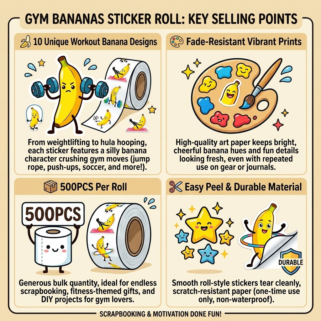 500Pcs Funny Fitness Banana St - Fitness Journal Planner review and price
