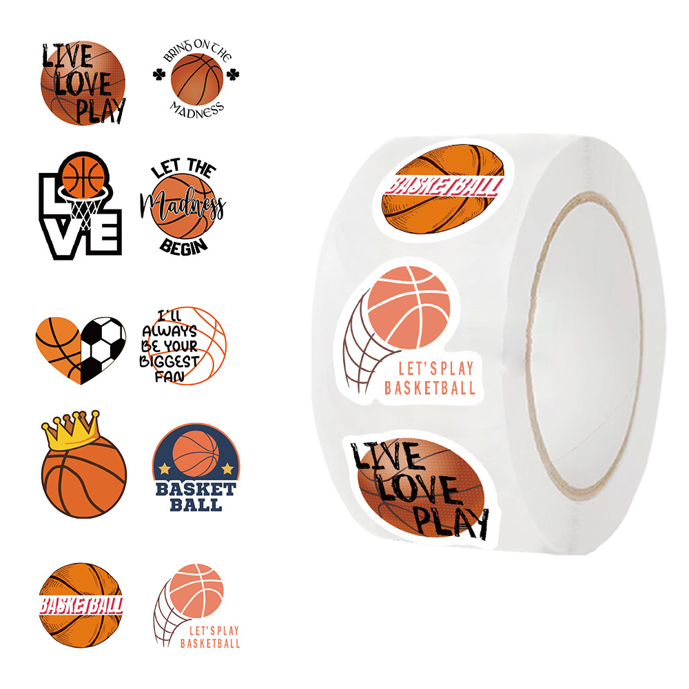 500pcs/roll Basketball Sports  - Fitness Journal Planner review and price