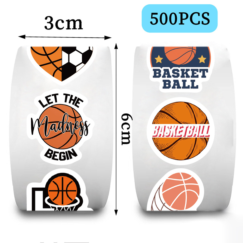 500pcs/roll Basketball Sports  - Fitness Journal Planner review and price