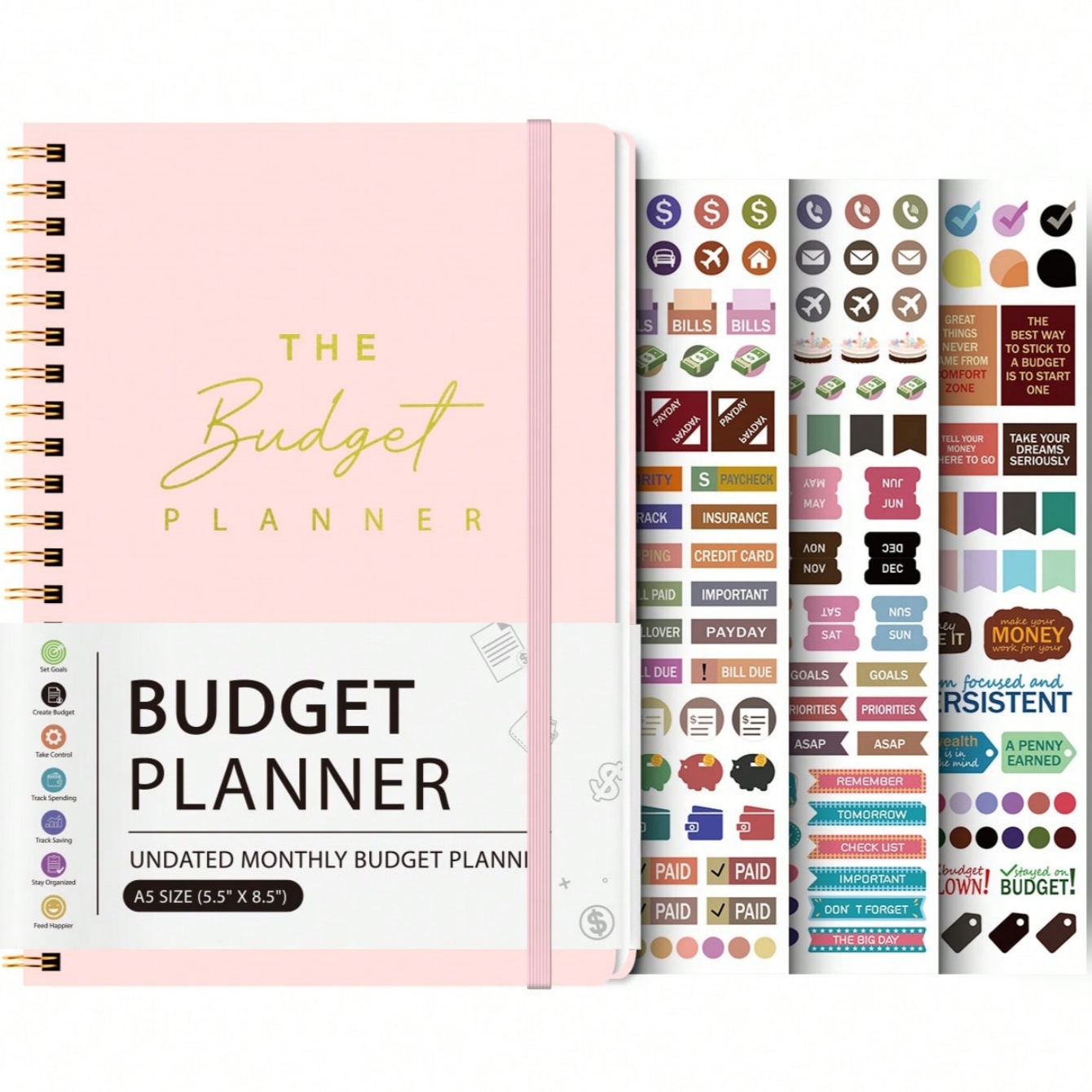 A5 Budget Planner Book with 3  - Fitness Journal Planner review and price