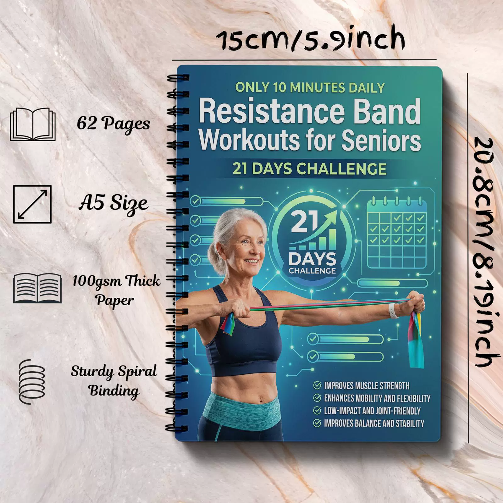 Resistance Band Workouts for S - Fitness Journal Planner review and price